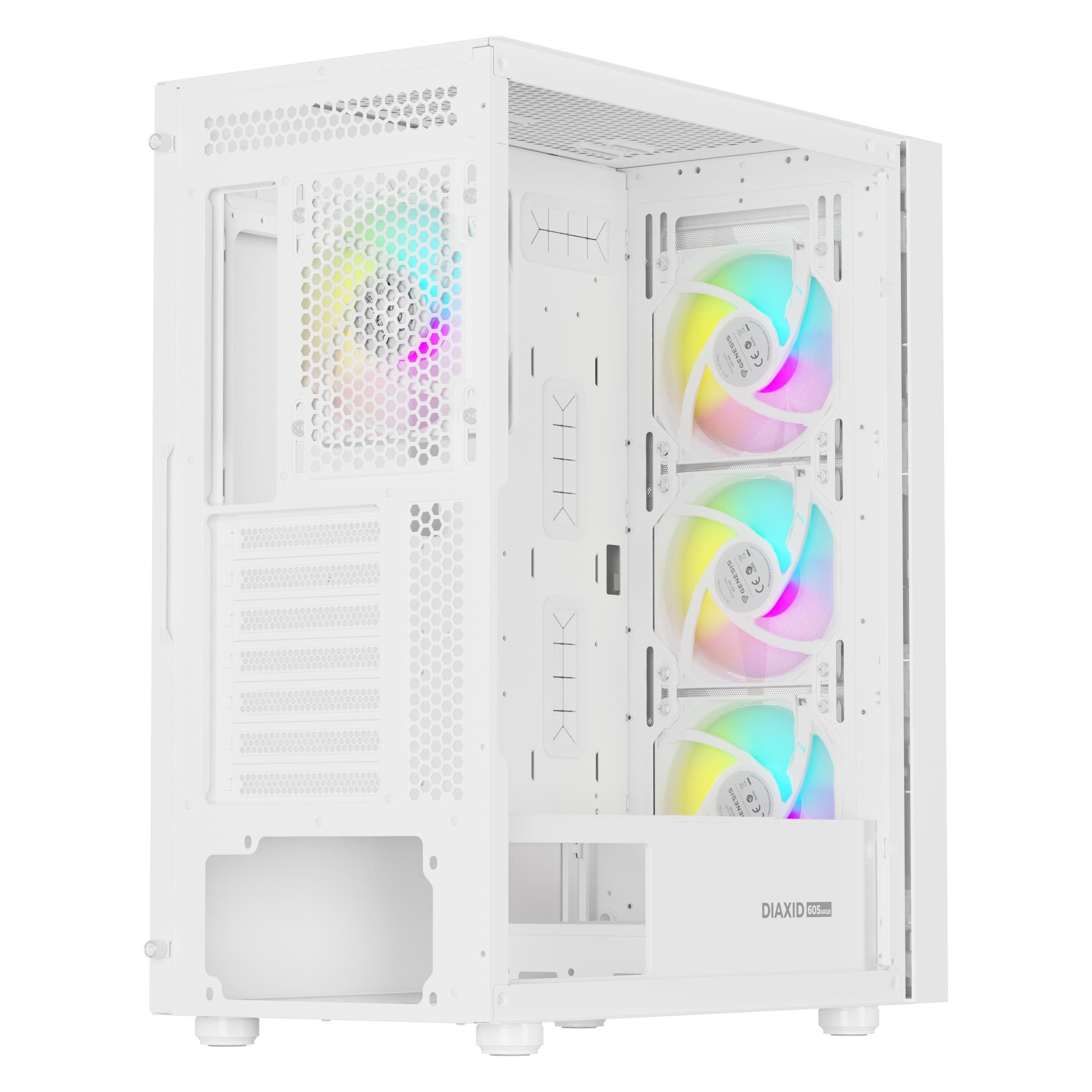 Genesis Obudowa Diaxid 605 ARGB biała (NPC-2173) (ATX, mATX, Mini-ATX) (NPC-2173)