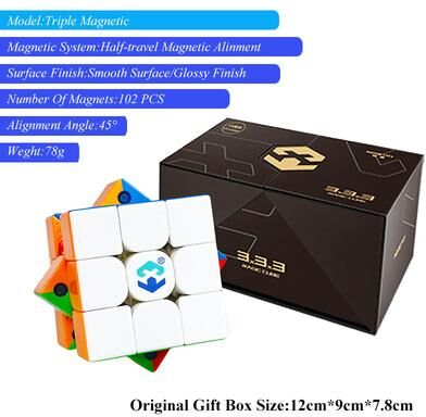 Modern Mode Marketplace Pyraminx Speed Cubing Magnetic Speed Cube Brain Teaser Kid's Toy DIY Puzzle With Level Tension Fidget 3
