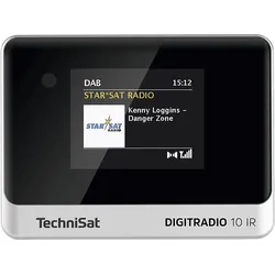 TECHNISAT DIGITRADIO 10 IR DAB+ Radio, Stationäres Radio / Radioadapter, DAB+, Internet FM, AM, DAB, Bluetooth, Schwarz/Silber