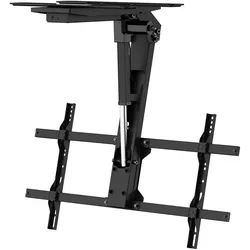 Maclean Elektrische Deckenhalterung mit Motor, Tuya-Fernbedienung, Neigung -80°, Anti-Kollisionsschutz (Decke, 45 kg, 43" - 86"), TV Wandhalterung, Schwarz
