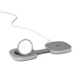 Epico UltraBase Qi2 25W 2in1 EF35, silver (25 W), Wireless Charger, Silber
