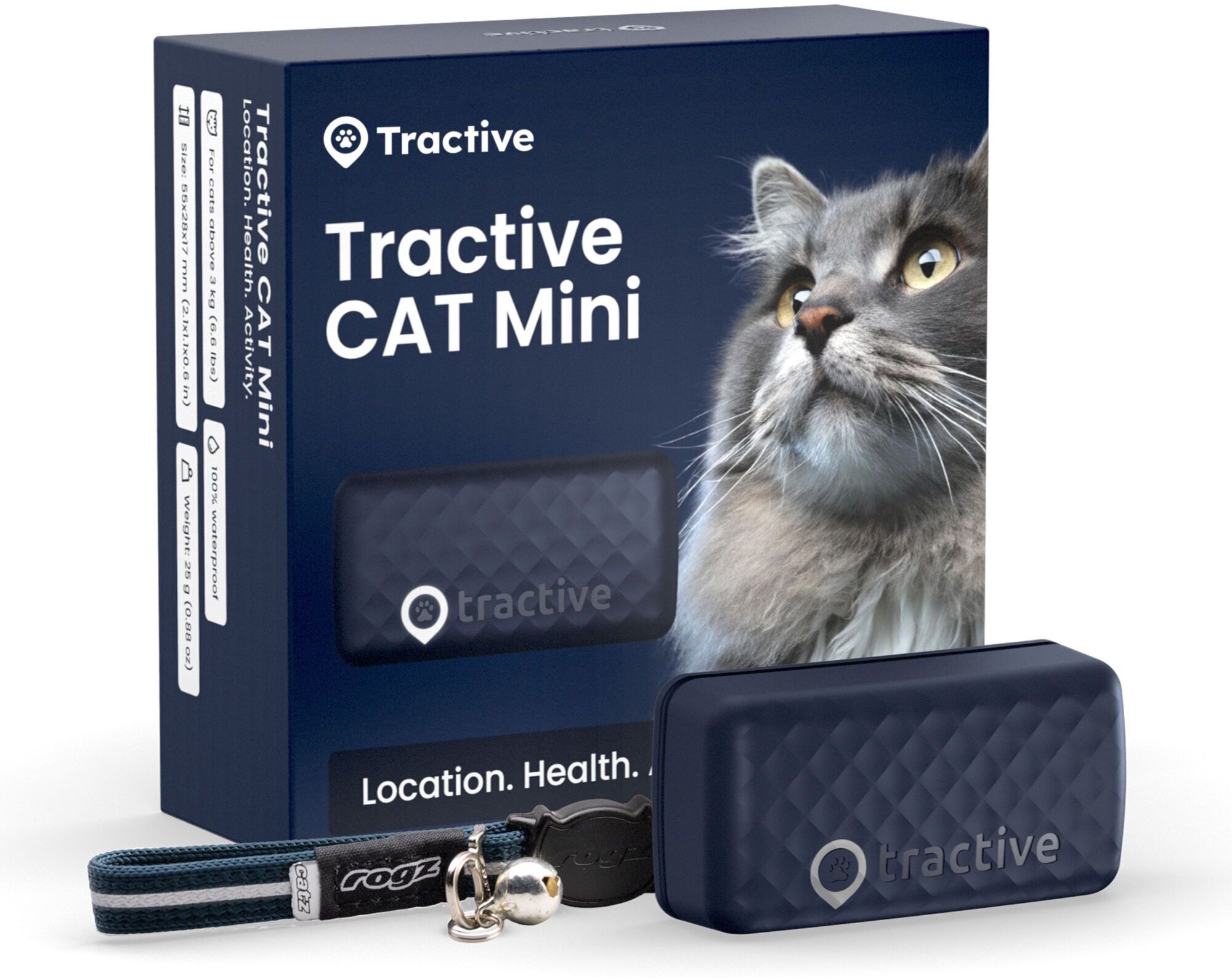 Tractive GPS CAT Mini - GPS-spårare för katter med aktivitetsspårning   Exkl. abonnemang   TRCAT5DB   Mörkblå