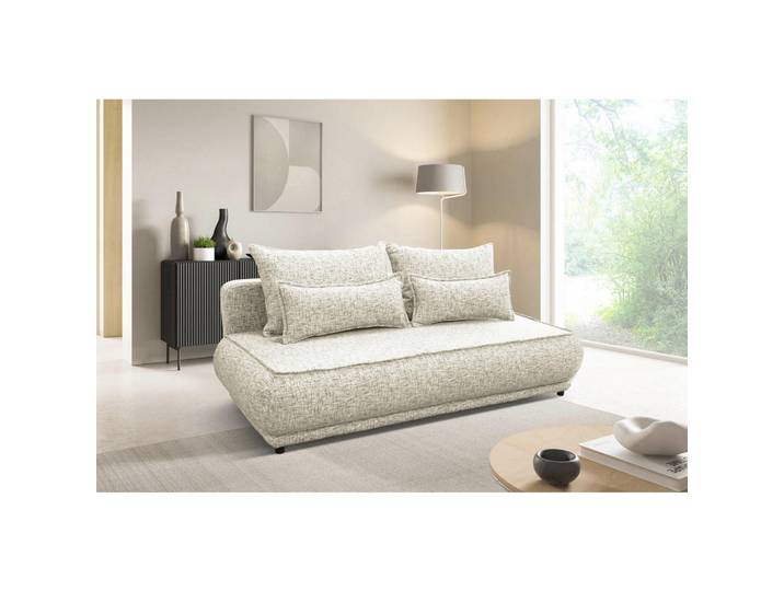 Mid.you Schlafsofa Paros, Beige, Kunststoff, 2-Sitzer, Füllung: Schaumstoff, 214x96x105 cm, Made in EU, Bettkasten erhältlich, Bettfunktion erhältlich, Wohnzimmer, Sofas & Couches, Schlafsofas, Schlafsofas mit Bettkasten