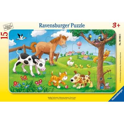 Rahmenpuzzle Ravensburger Knuffige Tierfreunde 15 Teile