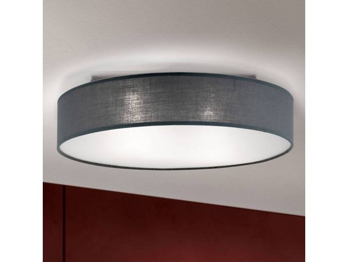 ORION Deckenlampe Ufo, dimmbar, alu / grau / zink, für Wohn- / Esszimmer, Textil / Stoff / Seide, Modern, Deckenlampe