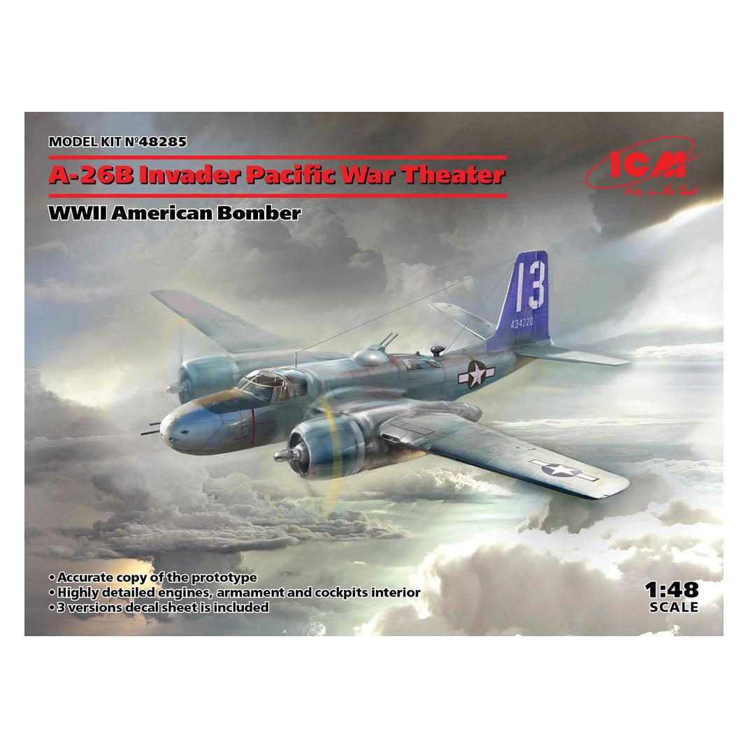 ICM A-26 Invader Pacific War Theater, WWII American Bomber (48285)