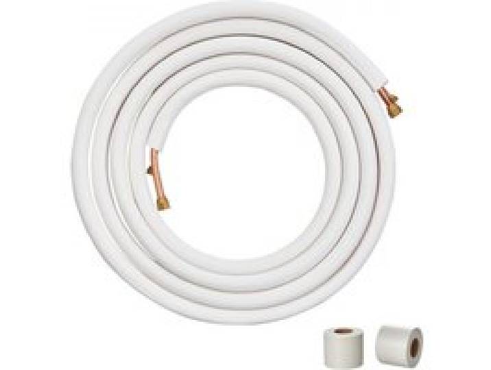 VEVOR Mini lignes divisées 7,6 m tubes cuivre 9,53 mm 15,875 mm diamètre extérieur isolation triple couche pour mini climatiseur divisé, équipement réfrigérant, pompe chauffage, CVC bandes d'emballage