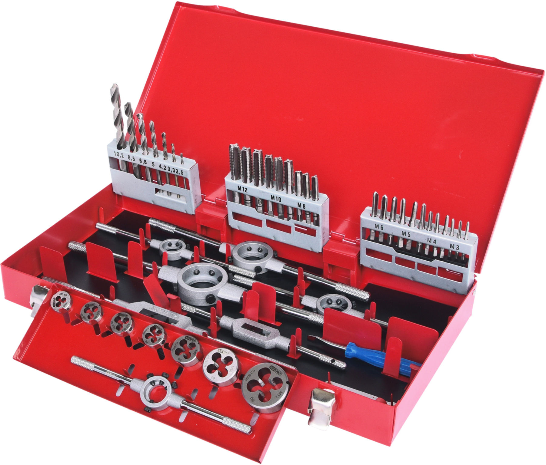 KS Tools HSS Co Gewindeschneidwerkzeug-Satz, 44-teilig (331.0744)