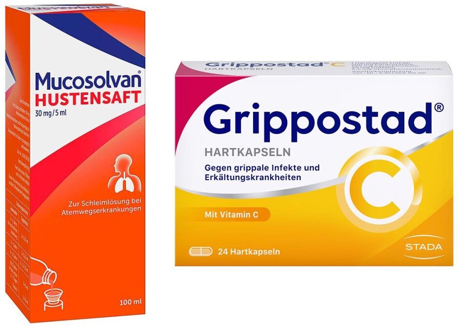 Mucosolvan Hustensaft (100ml)+Grippostad C Hartkapseln (24stk)