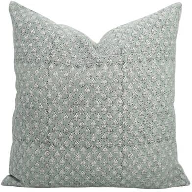 Fabdivine Floral Linen Cushion Cover Soft Cozy Pillow Case Bedroom, Office Farmhouse Décor
