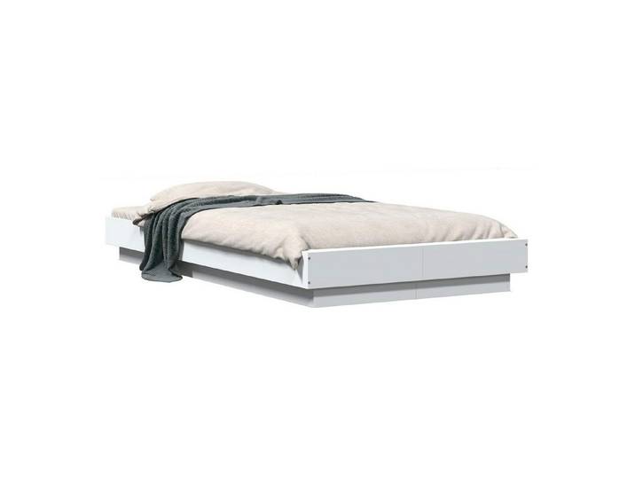 vidaXL Bett Bodenbettgestell Weiß 80 x 210 cm Holzwerkstoff (1-tlg), Bodenbettgestell Weiß 80 x 210 cm Holzwerkstoff