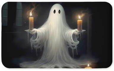 "Stupell Candlelit Spectral Ghost Printed Anti-Fatigue Floor Mat, design by LSR Design Studio, 30""x18"""
