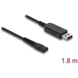DeLOCK USB Ladekabel 3,5 V für Elektrorasierer kompatibel mit Wahl Color Pro 9649 - Rasierer Ladegerät Ersatzkabel 1,8 m