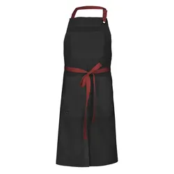 Latzschürze "CLOVE" - schwarz/rot