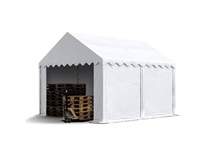 TOOLPORT Opslagtent 3x4 m beschutting met PVC zeil 700 N waterdicht wit