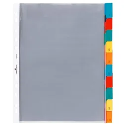 Durable Kunststoff-Hüllenregister 10-tlg. transparent, 25x30.2 cm