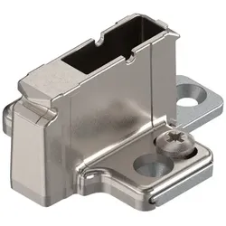 CLIP Montageplatte, kreuz, 18 mm, Zink, Schrauben, HV: 2-teilig, vernickelt