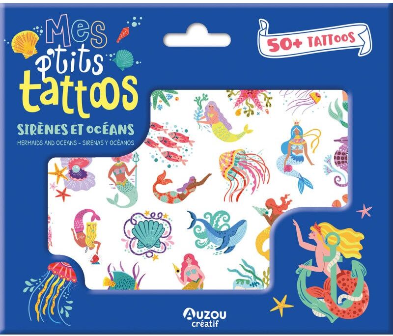 Mes p'tits tattoos Sirènes et Océan - Auzou