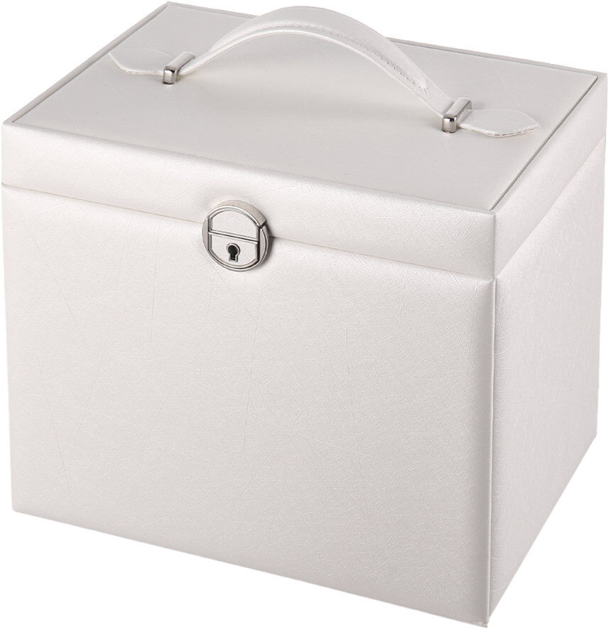 Brayden Studio Faux Leather Jewelry Box + Cream 23cm H X 26.5cm W X 19.8cm D
