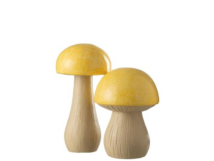 J-Line Set van 2 paddenstoelen outdoor MGO GEEL