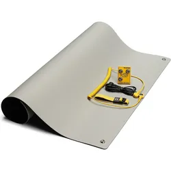 Safeguard, Zubehör Arbeitsschutz, ESD-Tischmatten Set S Pro Swiss, 600 x 600 mm, Schweizer Erdungsstecker, 5-teilig (Statikschutz)