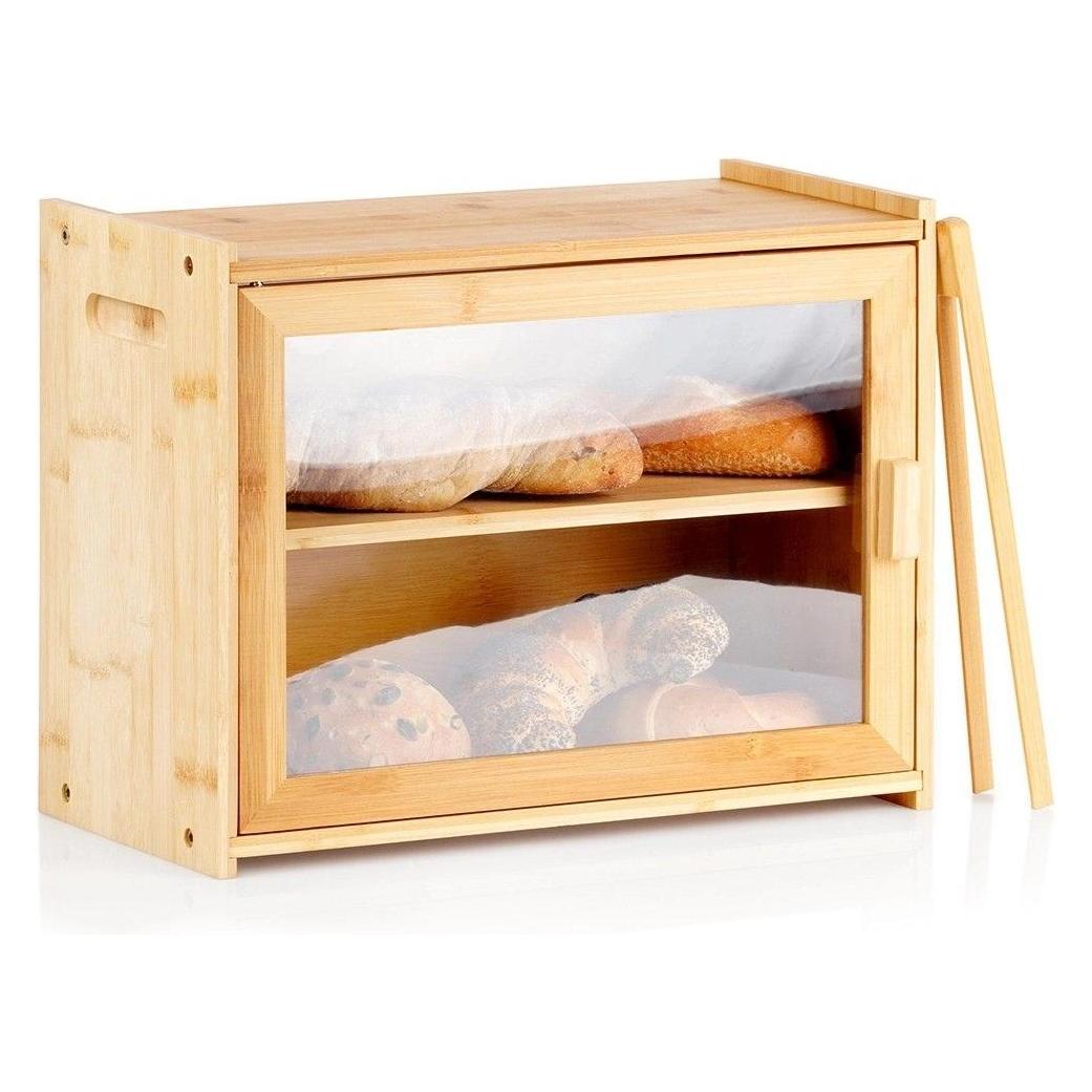 Vilde Chlebak 2-Poziomowy Półka Pojemnik na Chleb ze Szczypcami 40x20x31 cm (62486243)