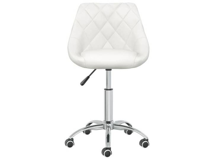 Stable&Durable - Blanc - 1xChaise pivotante de bureau - Blanc Similicuir - Réglable en hauteur - 110 kg - Pour Séjour - Chaise gamin