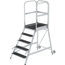 Munk Podesttreppe einseitig begehbar mit Rollen & Griffen Korrundbesch. R13 - 055105
