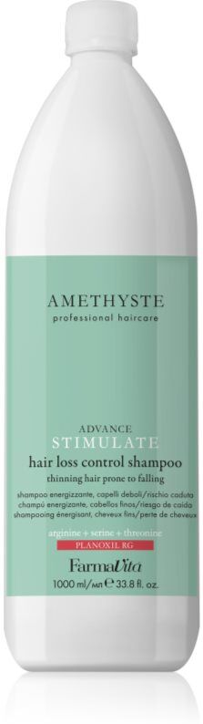 FarmaVita Amethyste Advance Stimulate shampoing fortifiant pour les cheveux affaiblis ayant tendance à tomber 1000 ml