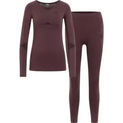 ODLO Damen Funktionswäsche-Set Fundamentals Performance Warm, Größe L in Rot Rot