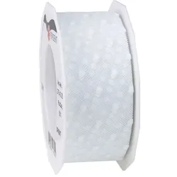 PRÄSENT Geschenkband weiß 20 m weiß, 4 cm