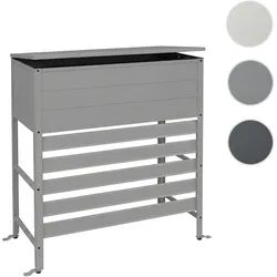 Aluminium Verkleidung für Klimaanlage/Wärmetauscher HWC-P94, Abdeckung Aufbewahrungsbox 110x96x43cm ~ grau