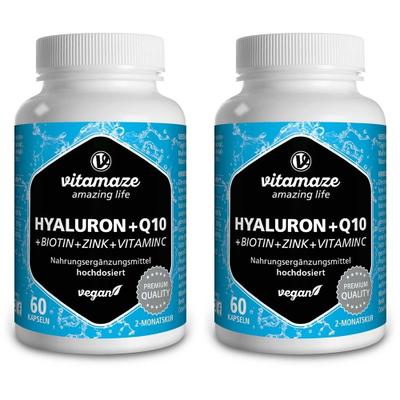 Hyaluronsäure 200 mg hochdos.+Coenzym Q10 vegan 2x 2x60 St Kapseln