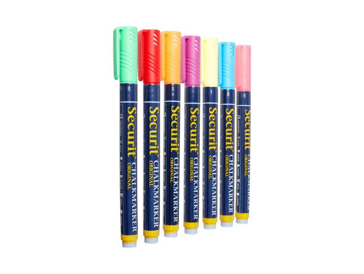 Isostrade Kreidemarker Securit Fein 1 mm 7 Stück