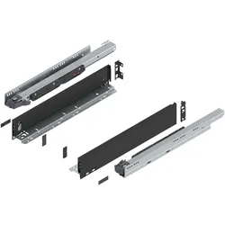 Blum, Schubladenauszüge, Legrabox pure H N 1 Paar 70kg 500mm Tip On Vollauszug carbonschwarz