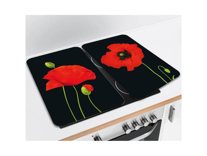Abdeckplatte Mohn (2er-Set)