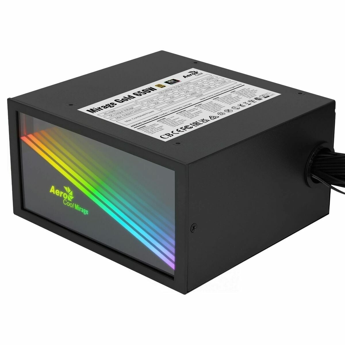 Aerocool MIRAGEGOLD650 voeding, 650 W