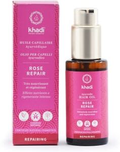 Khadi Óleo Capilar Ayurvédico Rosa Reparador Cabelos Danificados 50 ml