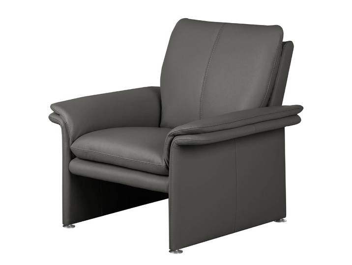 Sessel Capri Grau Echtleder Mabel 95 x 90 x 88cm