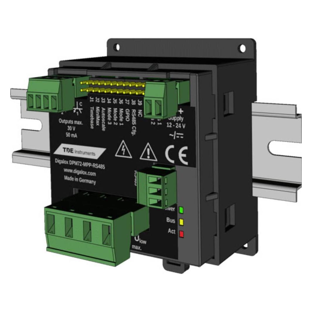 TDE Instruments Digalox DPM72-MPPA-RS485-DIN Digitales Hutschienenmessgerät (DPM72-MPPA-RS485-DIN)