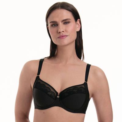 Bügel-BH ROSA FAIA "Sita", Damen, Gr. 85, Cup D, schwarz, Obermaterial: 77% Polyamid, 23% Elasthan, BHs Bügel-BH, feminin, stilvoll, elastisch, mit Spitze, mit Bügel, dreiteiliges Cup