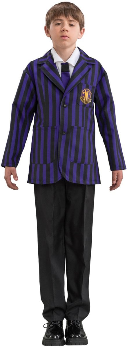 CHAKS Nevermore Wednesday schooluniformkostuum voor jongens, maat 146/152 (11-12 jaar)