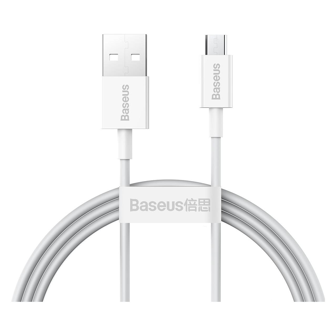 Baseus Superior Series Cable USB to micro USB, 2A, 1m (white) (1 m) (CAMYS-02)