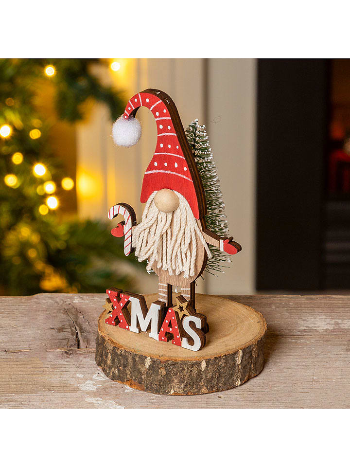 Hollybell Dekoaufsteller ''Gnome'' in Hellbraun/ Rot - (H)14 x Ø 8 cm - onesize