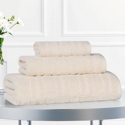 Superior Mika Smart Twist Viscose Cotton Blend 3 Piece Towel Set