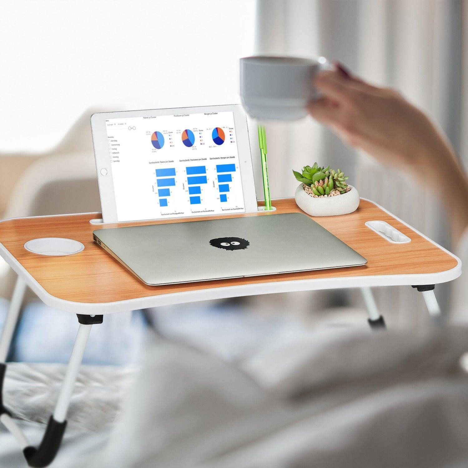 Northix Inklapbare Laptoptafel met Antislipvoetjes