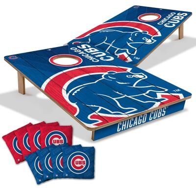 Skip's Garage Chicago Cubs MLB Tailgate Cornhole Board Set