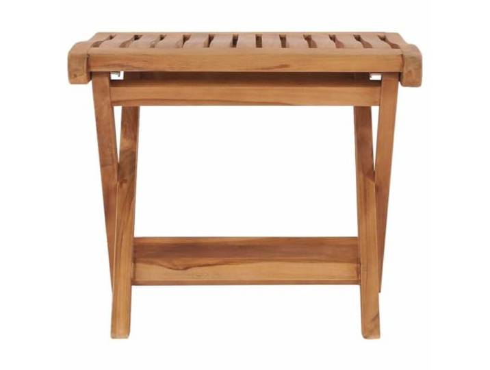 HGFDCBK Klappbarer Fußhocker 46,5x49x41,5 cm Massivholz Teak Zusätzliche Sitzgelegenheit, Beistelltisch, Fußablage, Wetterbeständig, Platzsparend