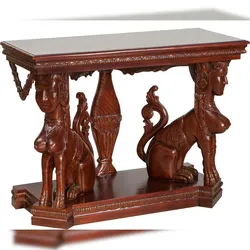 BISCOTTINI INTERNATIONAL ART TRADING BISCOTTINI Massivholzkonsole mit nussbaum-finish 114x49x81 cm