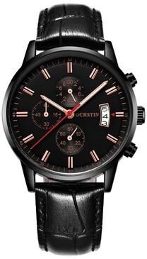 Everyday Crate OCHSTIN 6084C Mens Quartz Watch Waterproof Luminous Leather Business Watch black
